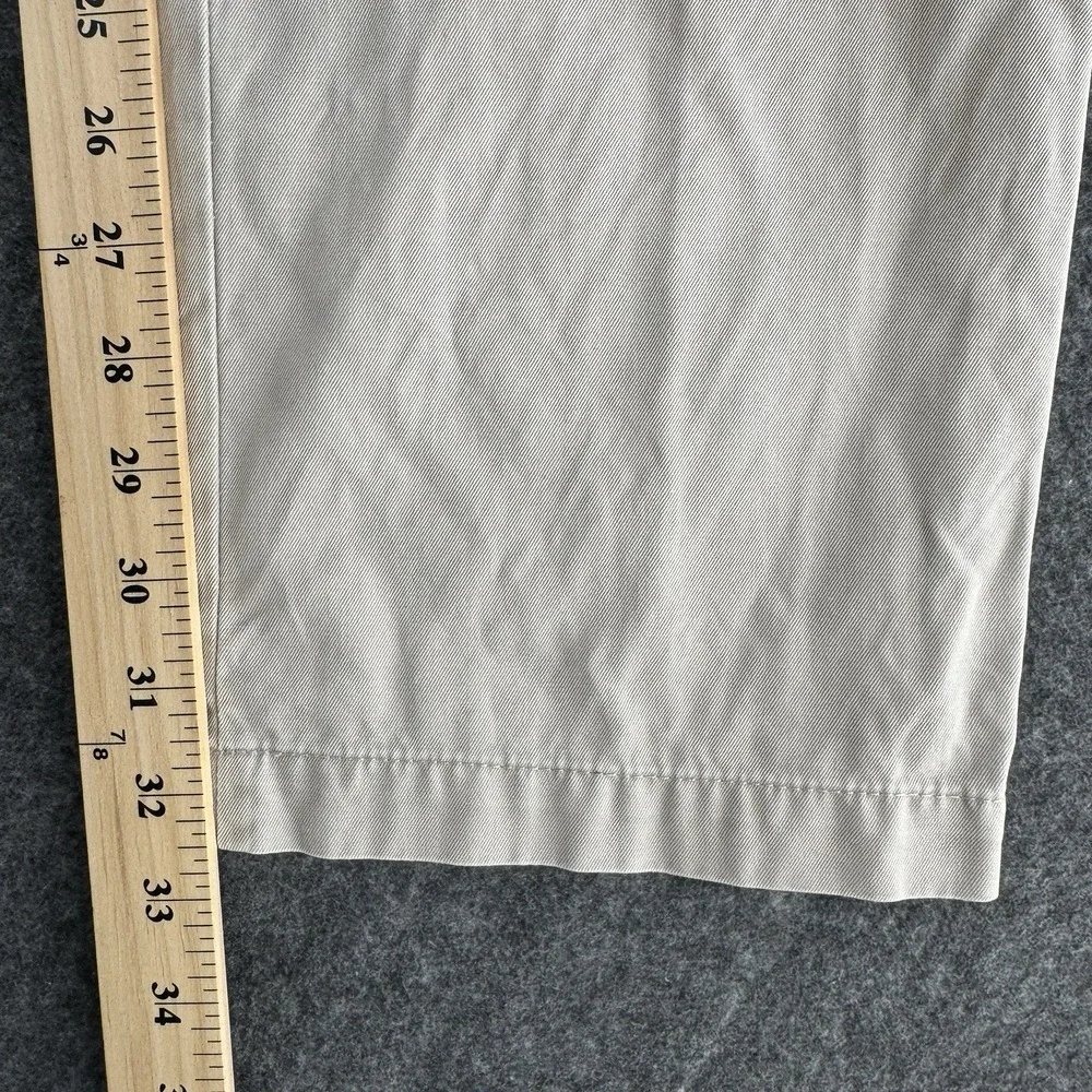 Banana Republic Gavin Chino Men's 33x34 Ivory Pants 100% Cotton Straight